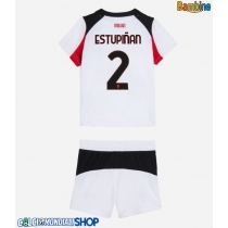 Maglie da calcio AC Milan Pervis Estupinan #2 Seconda Maglia Bambino 2025-26 Manica Corta (+ Pantaloni corti)